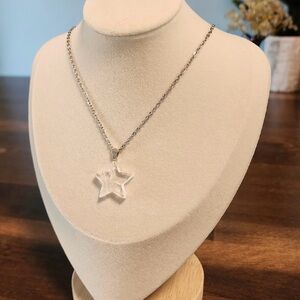 Clear Quartz Star Pendant Necklace